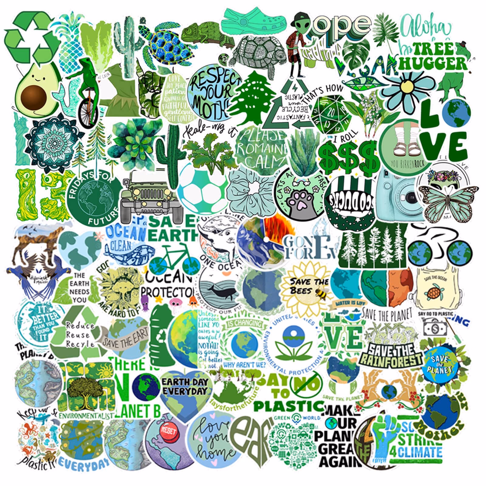 ¿Cuántos stickers de medio ambiente hay?