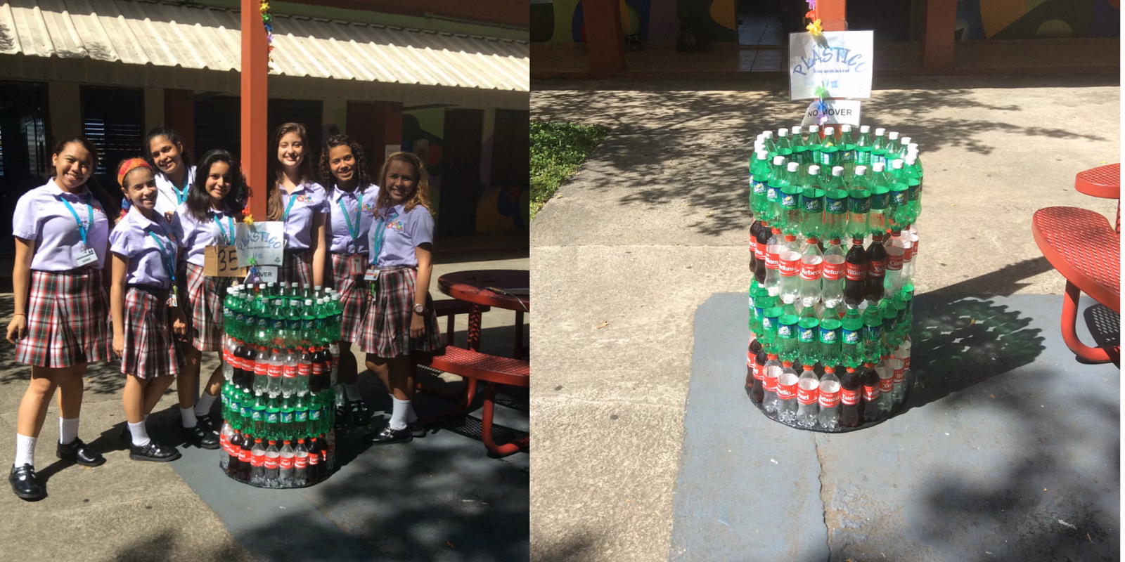 ¿Qué aprenderán los estudiantes con botellas plásticas?