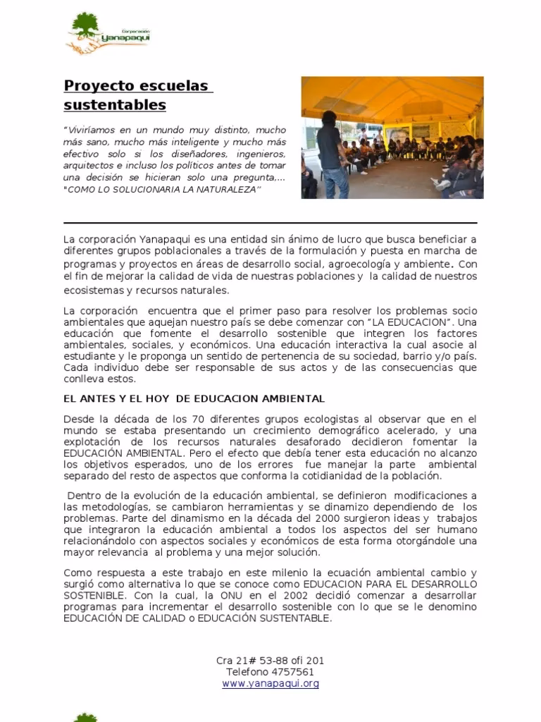 ¿Cuáles son los beneficios de los proyectos sostenibles en el entorno escolar?