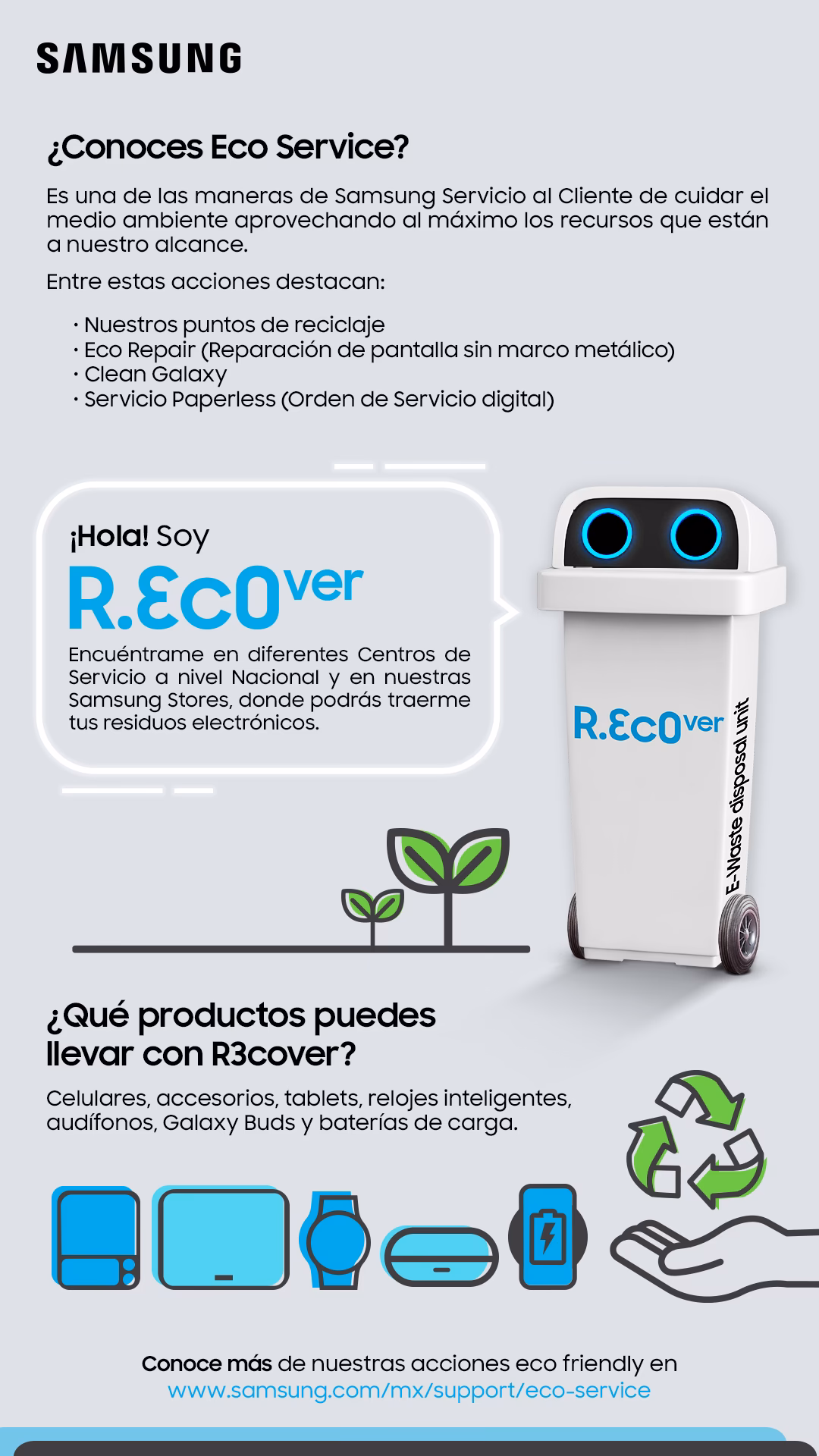 ¿Cuáles son las medidas de Samsung para reducir el impacto en el medio ambiente?