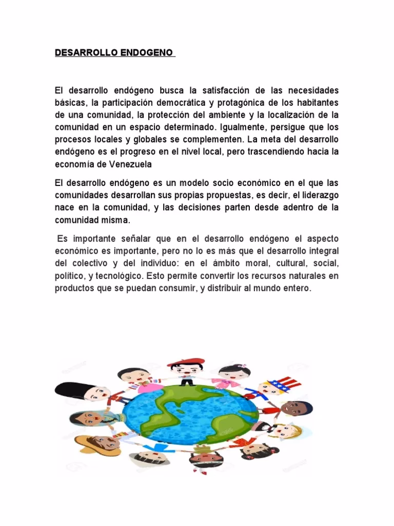 ¿Cuál es el papel de la comunidad en el desarrollo endogeno?
