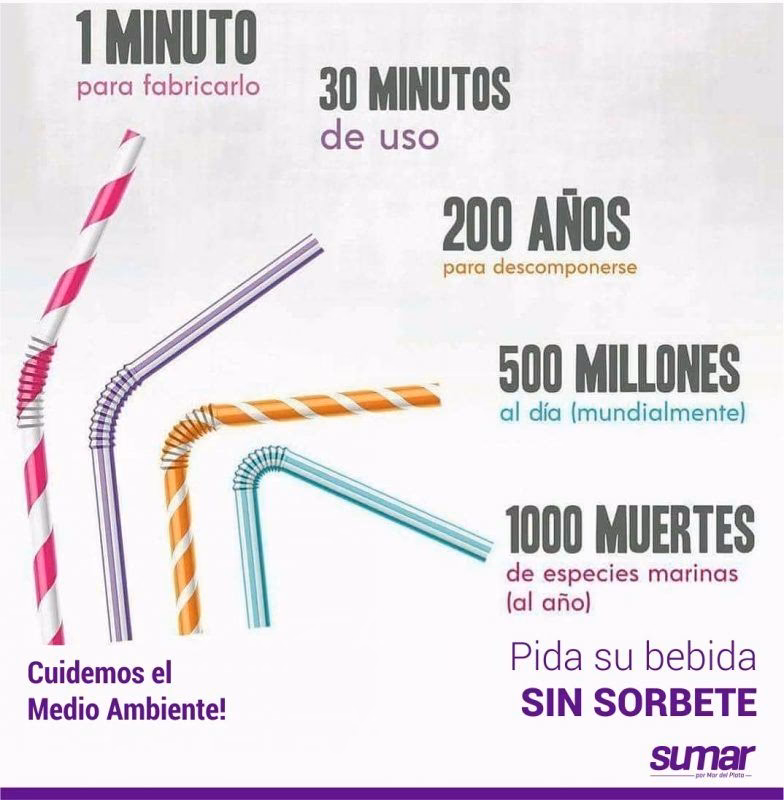 ¿Cómo afectan los sorbetes de plástico al medio ambiente?