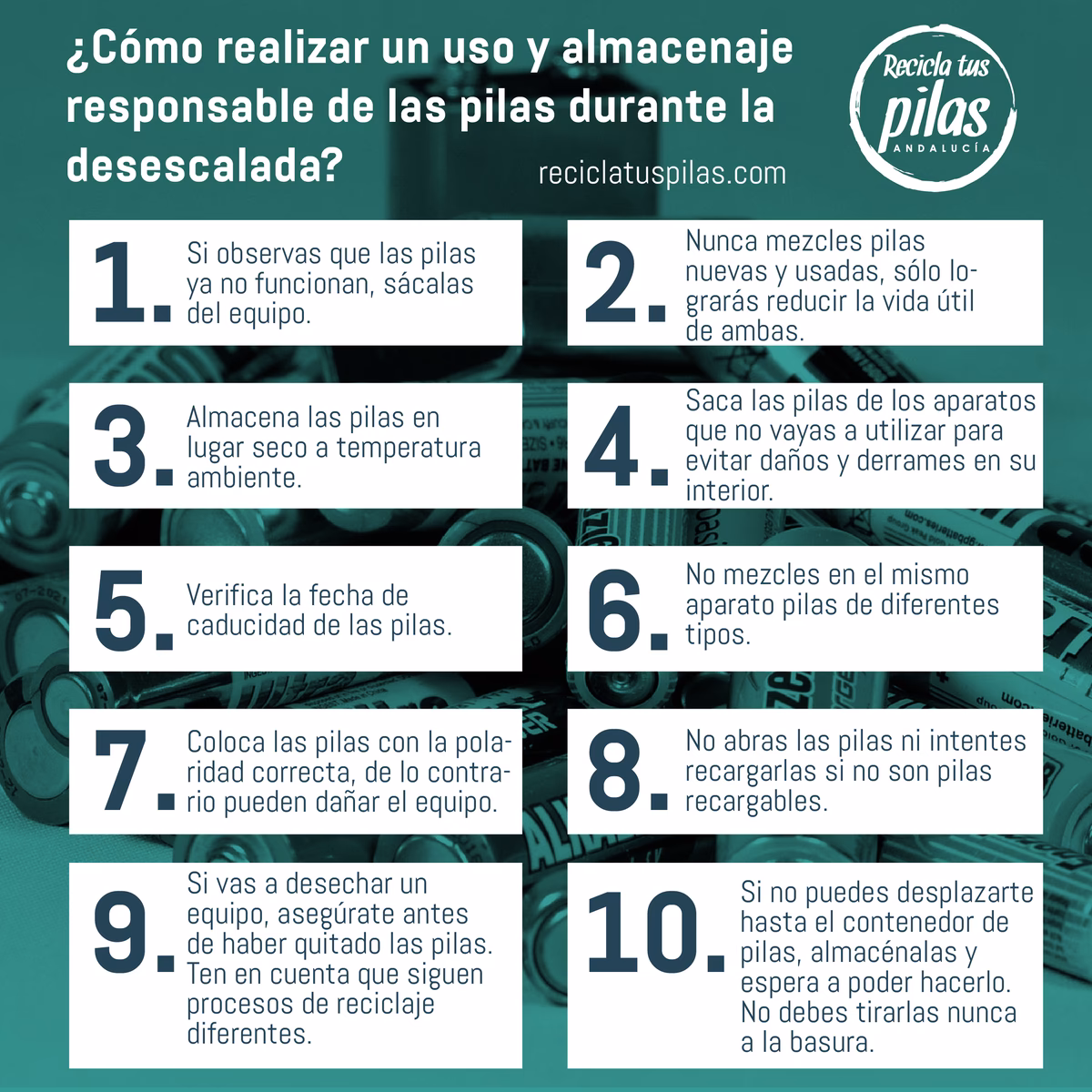 ¿Cómo evitar la contaminación tóxica de las pilas?