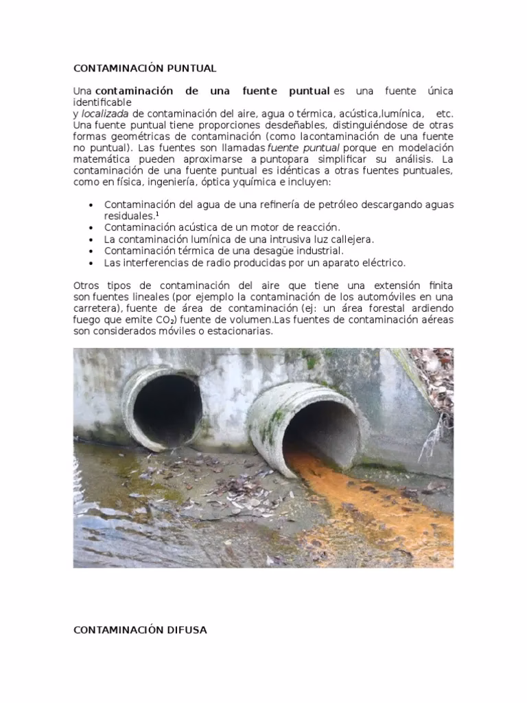 ¿Cómo solucionar la CONTAMINACION puntual?