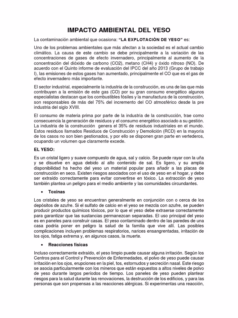 ¿Qué minerales se extraen en la extracción de yeso?