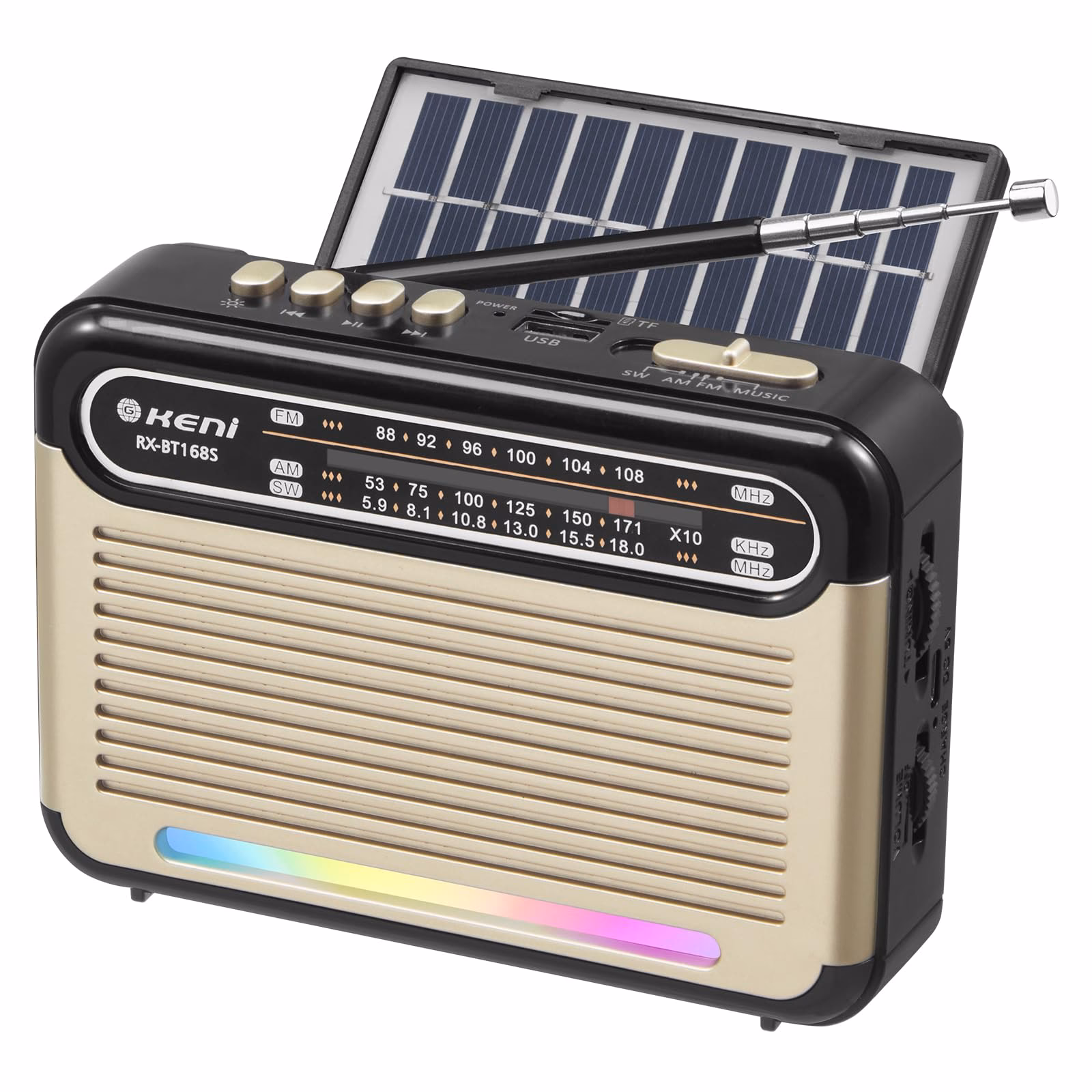 ¿Qué ofrece la radio solar portátil de emergencia?