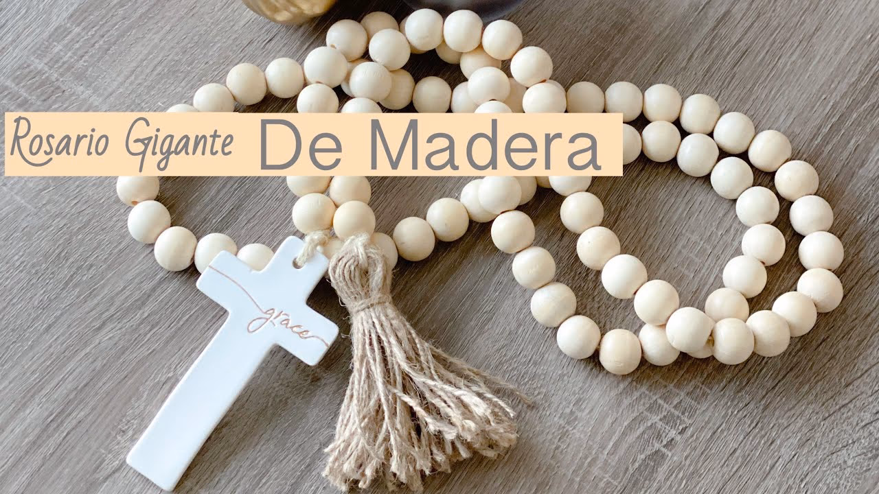 ¿Qué materiales se pueden usar para hacer los granos del rosario?