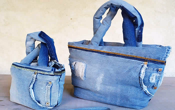 ¿Cómo se pueden usar los bolsos de Jeans reciclados?