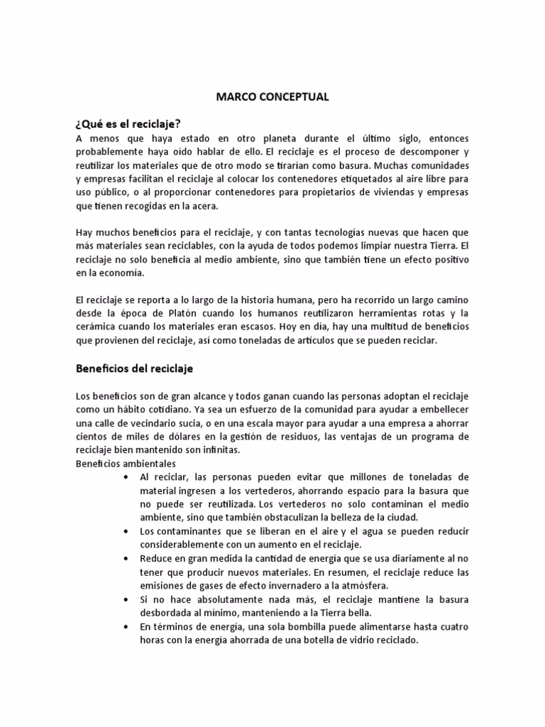 ¿Cuál es el sentido del reciclaje?