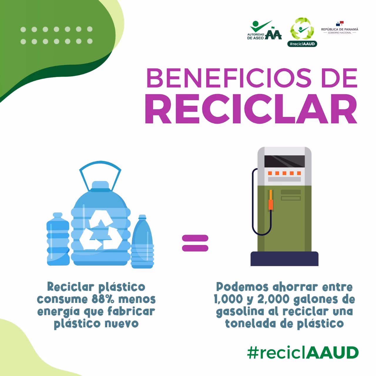 ¿Cómo se refleja el peso en kilogramos del plástico no reciclado empleado?