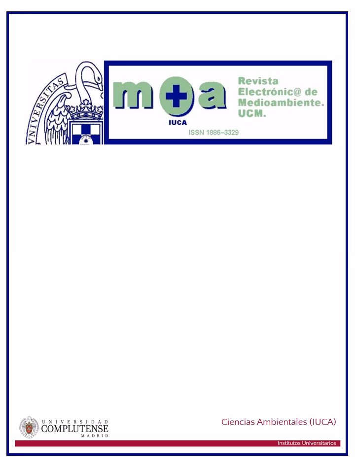 ¿Cuál es el número de la revista electrónica de medio ambiente?