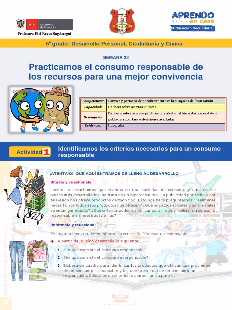 ¿Cuáles son los elementos a considerar para realizar un consumo responsable?