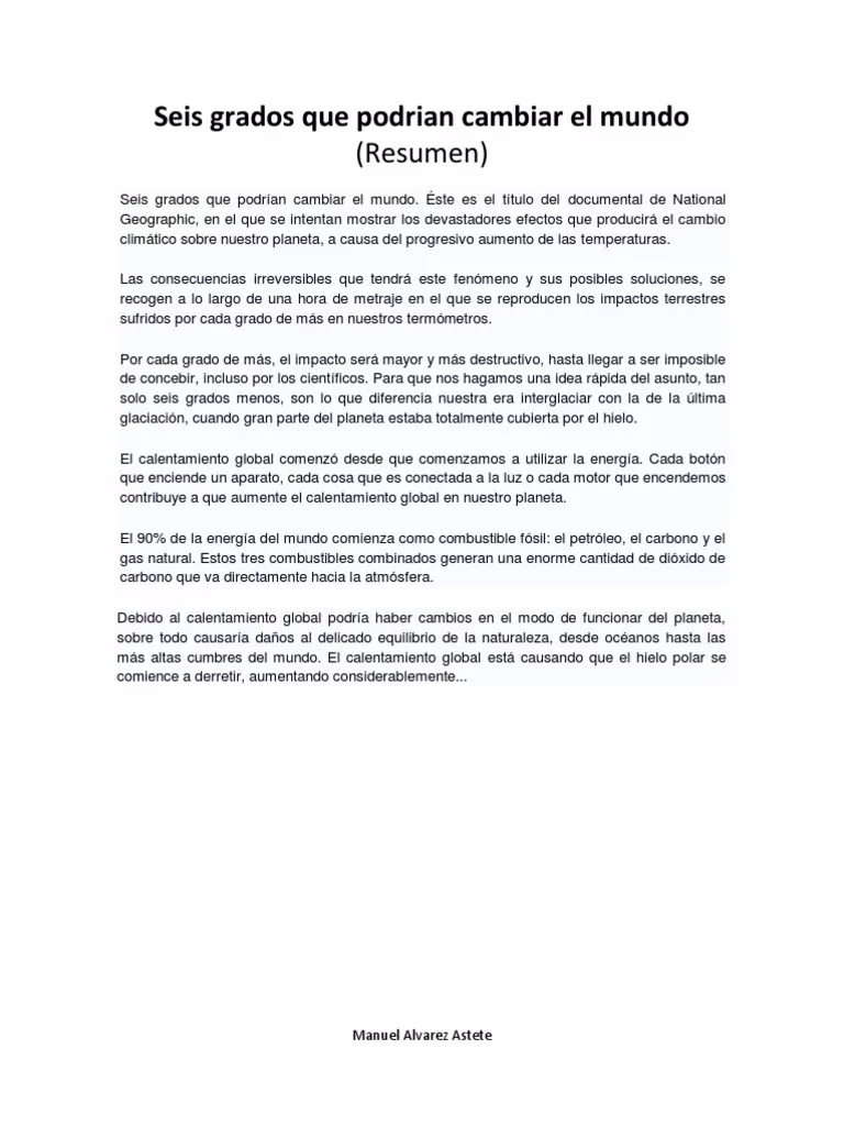 ¿Cuándo se fijan los 2 grados de calentamiento global?