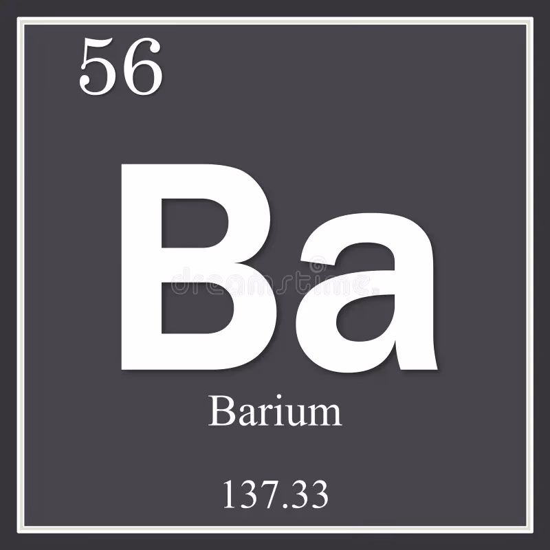 ¿Cuál es el símbolo del bario?