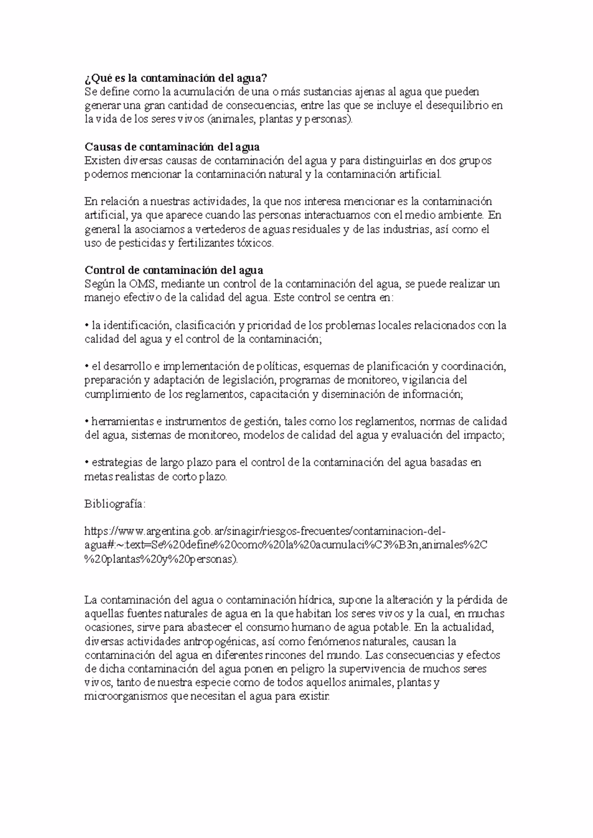 ¿Cómo mantener el suministro de agua lejos de la contaminación?