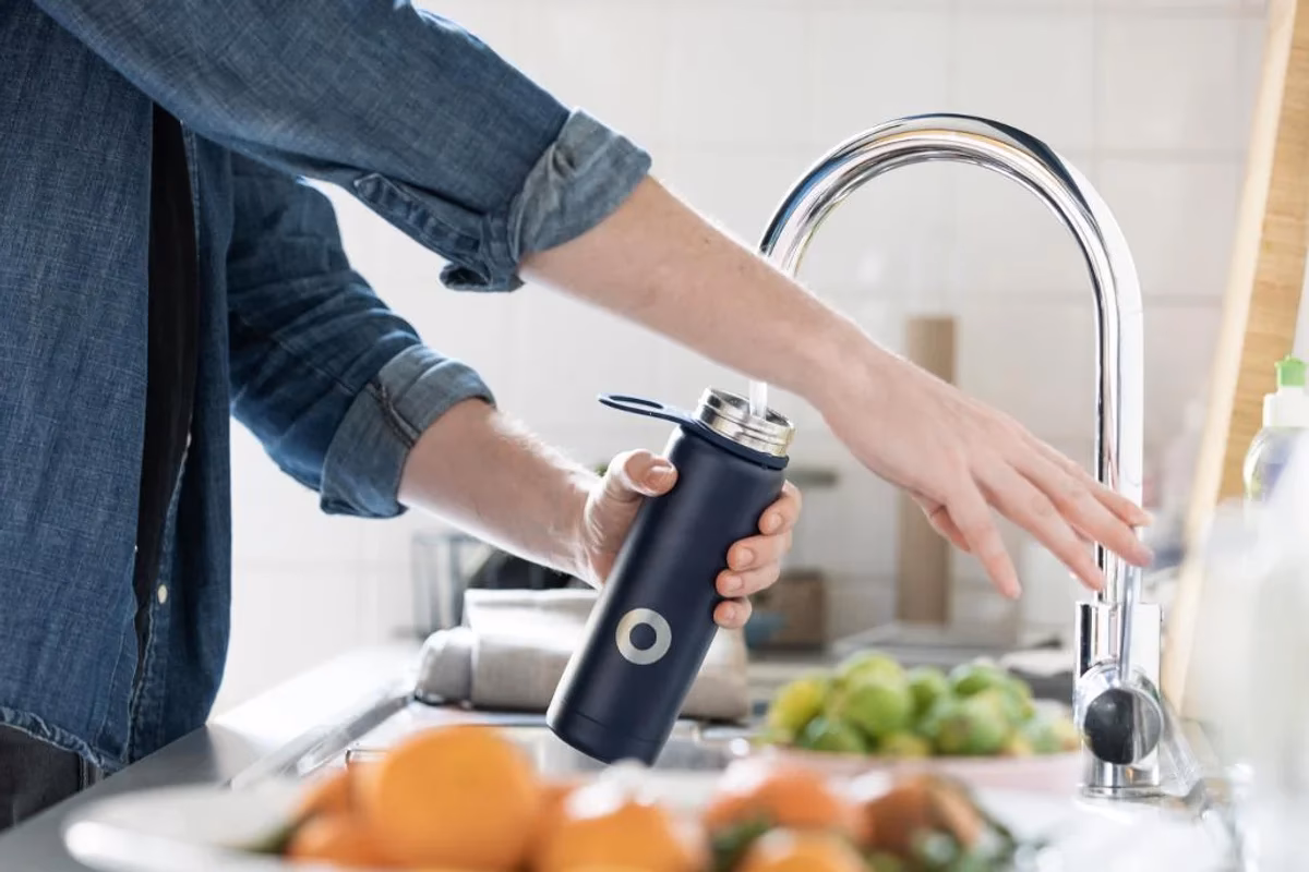 What percentage of drinking-water wells contain strontium?