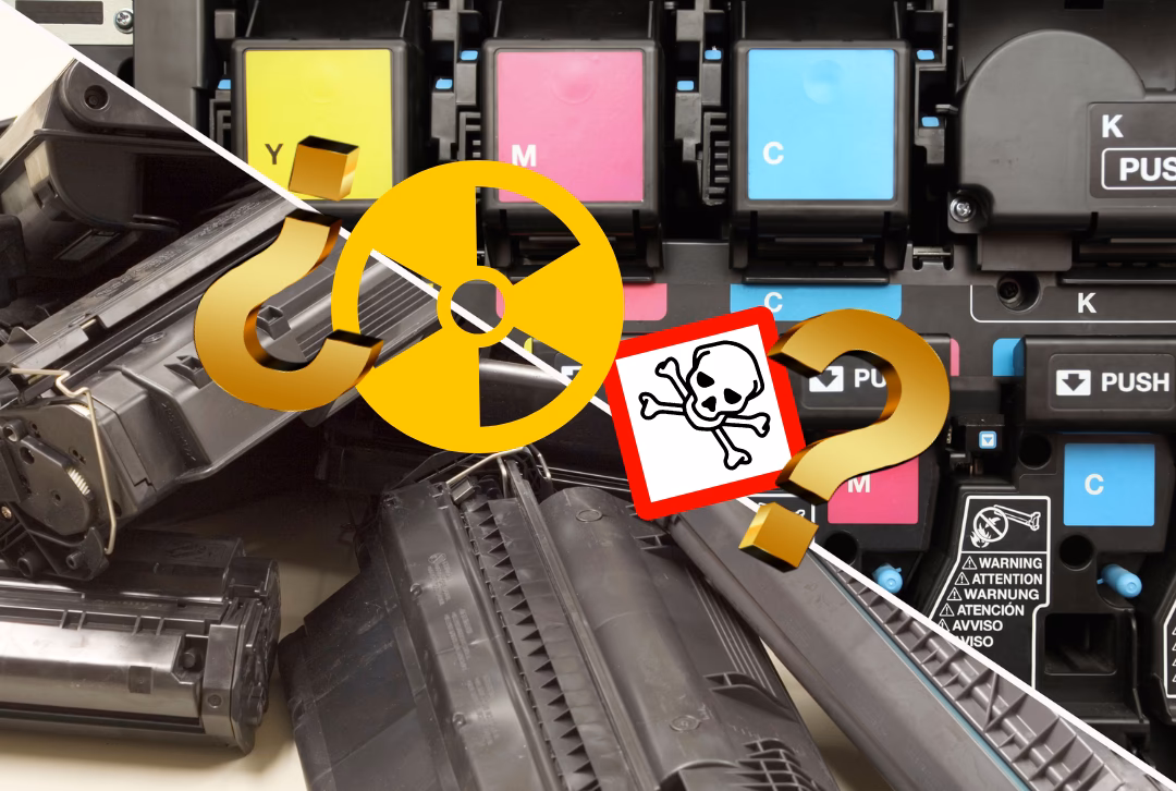 ¿Cómo contaminan los cartuchos de tinta o tóner?