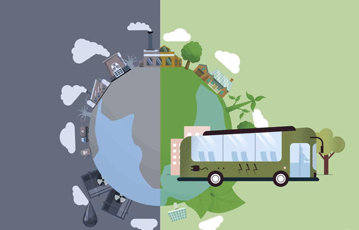 ¿Cómo el transporte público puede ser más sostenible en términos de emisiones de carbono?