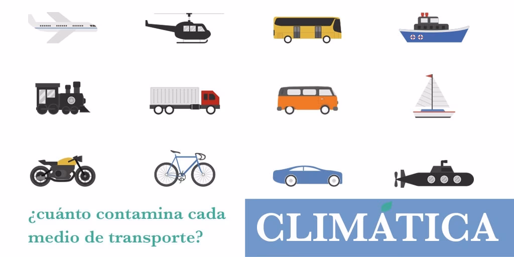 ¿Qué medio de transporte contamina menos?