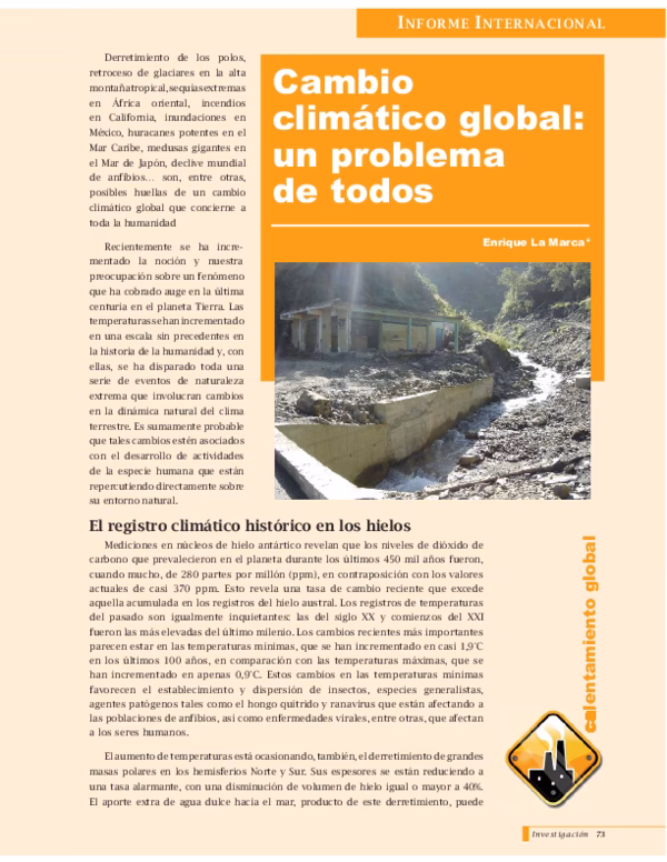 ¿Qué es el calentamiento global?