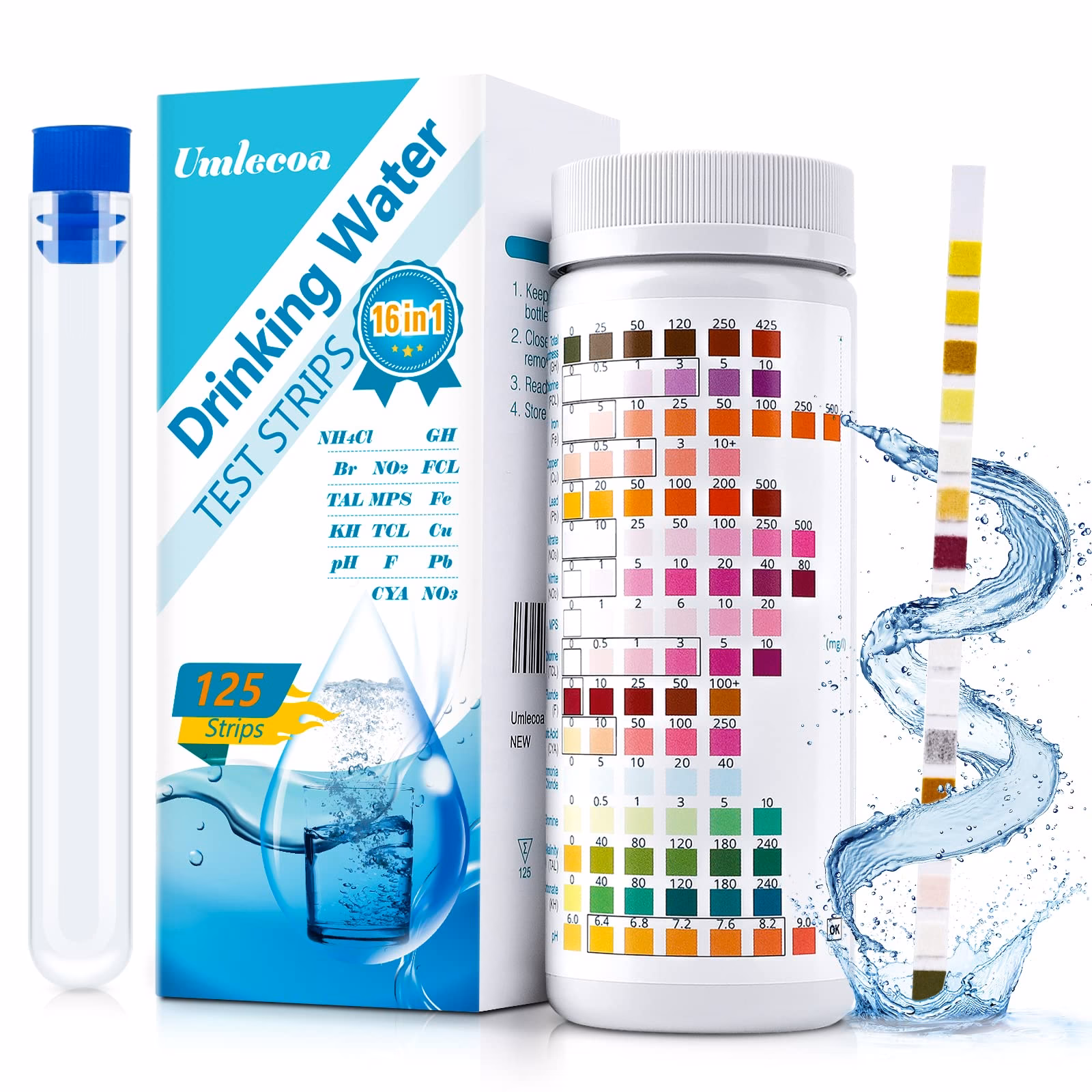 What is included in a drinking water test kit?