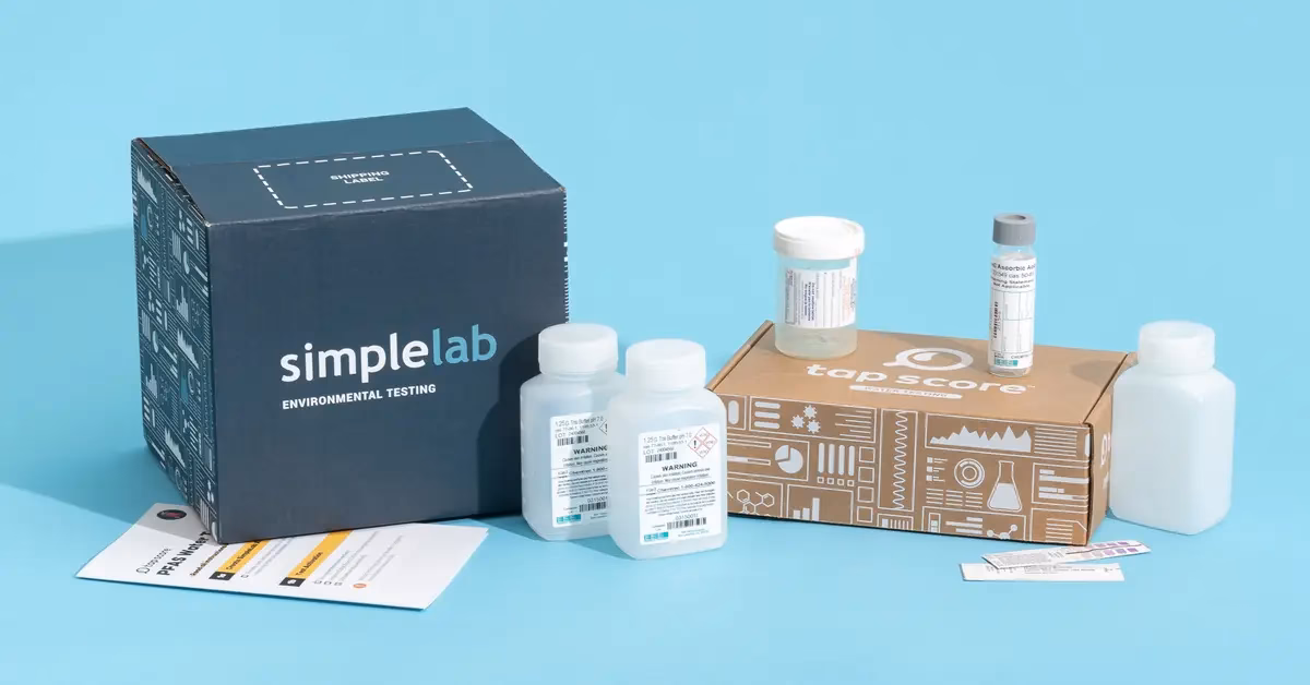 What is included in a drinking water test kit?