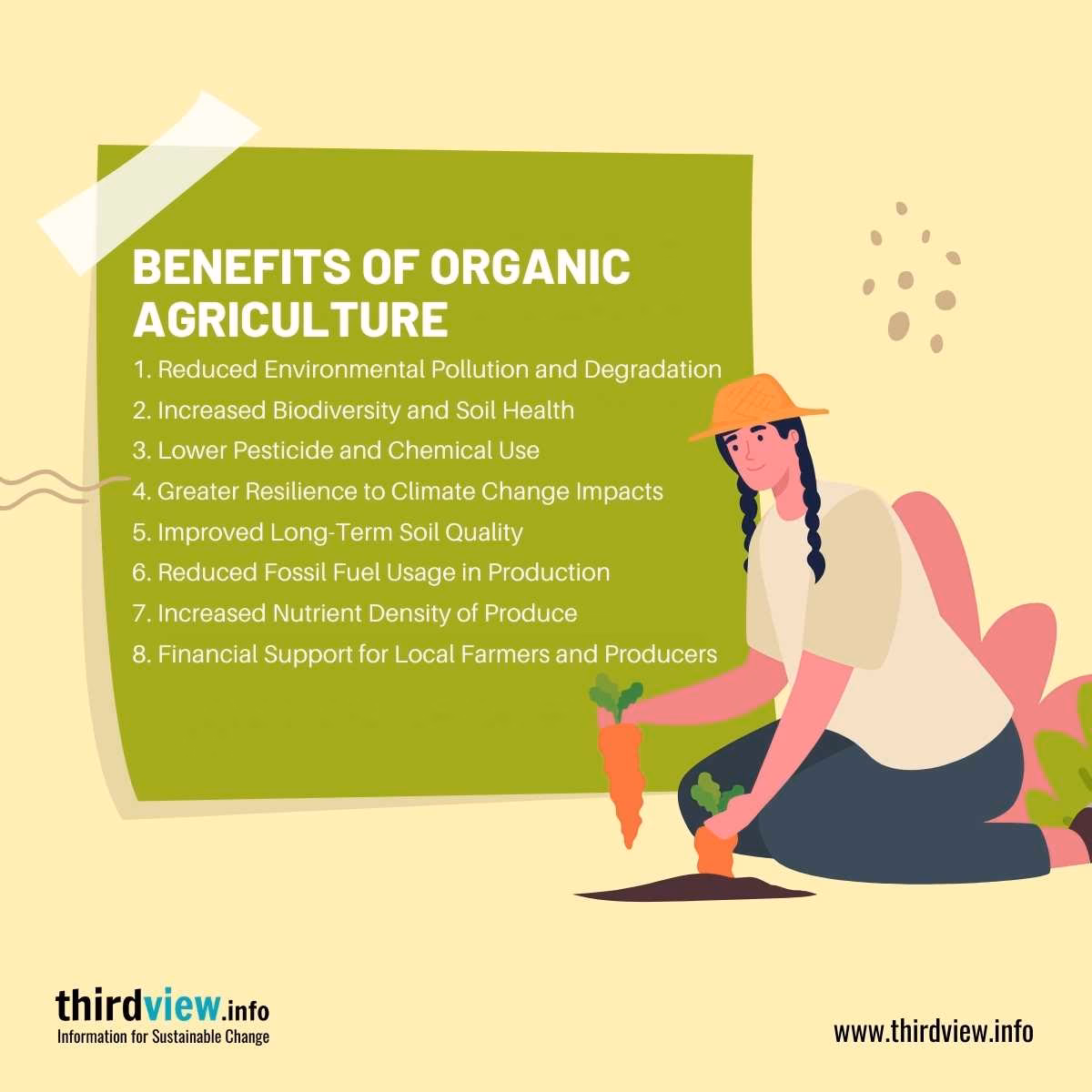 How does organic farming affect the environment?