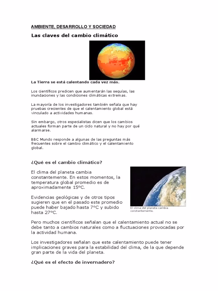 ¿Qué es el calentamiento global?